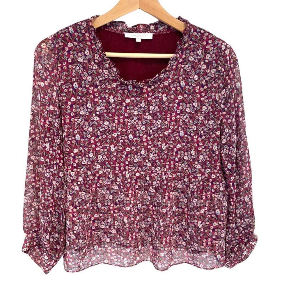 Olivaceous Mini Floral Top